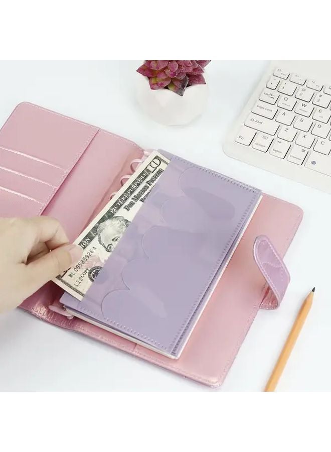 حافظات شفافة مقاس A6 ذات 6 حلقات، فواصل بتصميم بتلات لتنظيم المخطط - Image 5